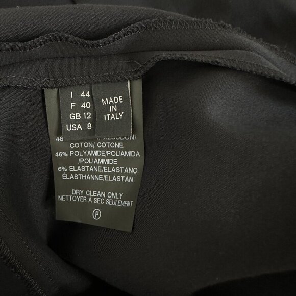 Derek Lam Black Midi Shift Career Dress Front Slit Size 8 - Picture 8 of 9